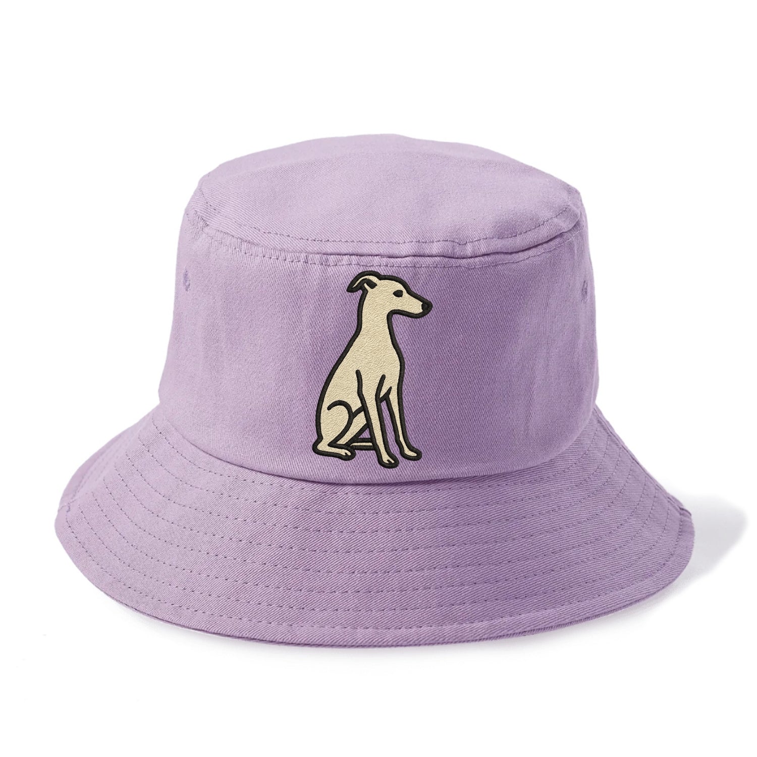 Italian Greyhound - Gray sitting pose - Bucket Hat - Purple