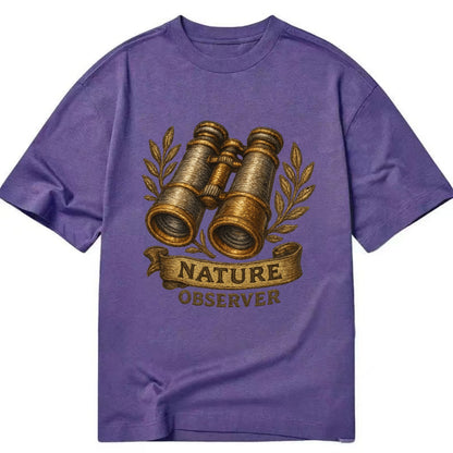 Binoculars for birdwatching - nature observer - Classic T-shirt - Purple