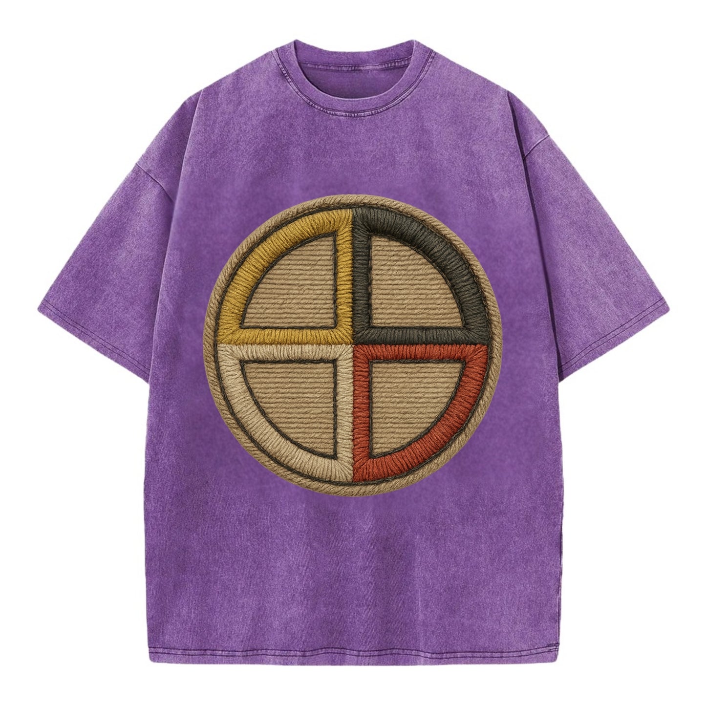 Medicine Wheel  - Vintage T-shirt - Purple