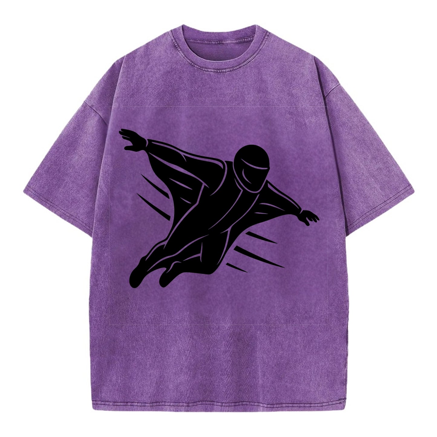 Wingsuit flyer gliding - Vintage T-shirt - Purple