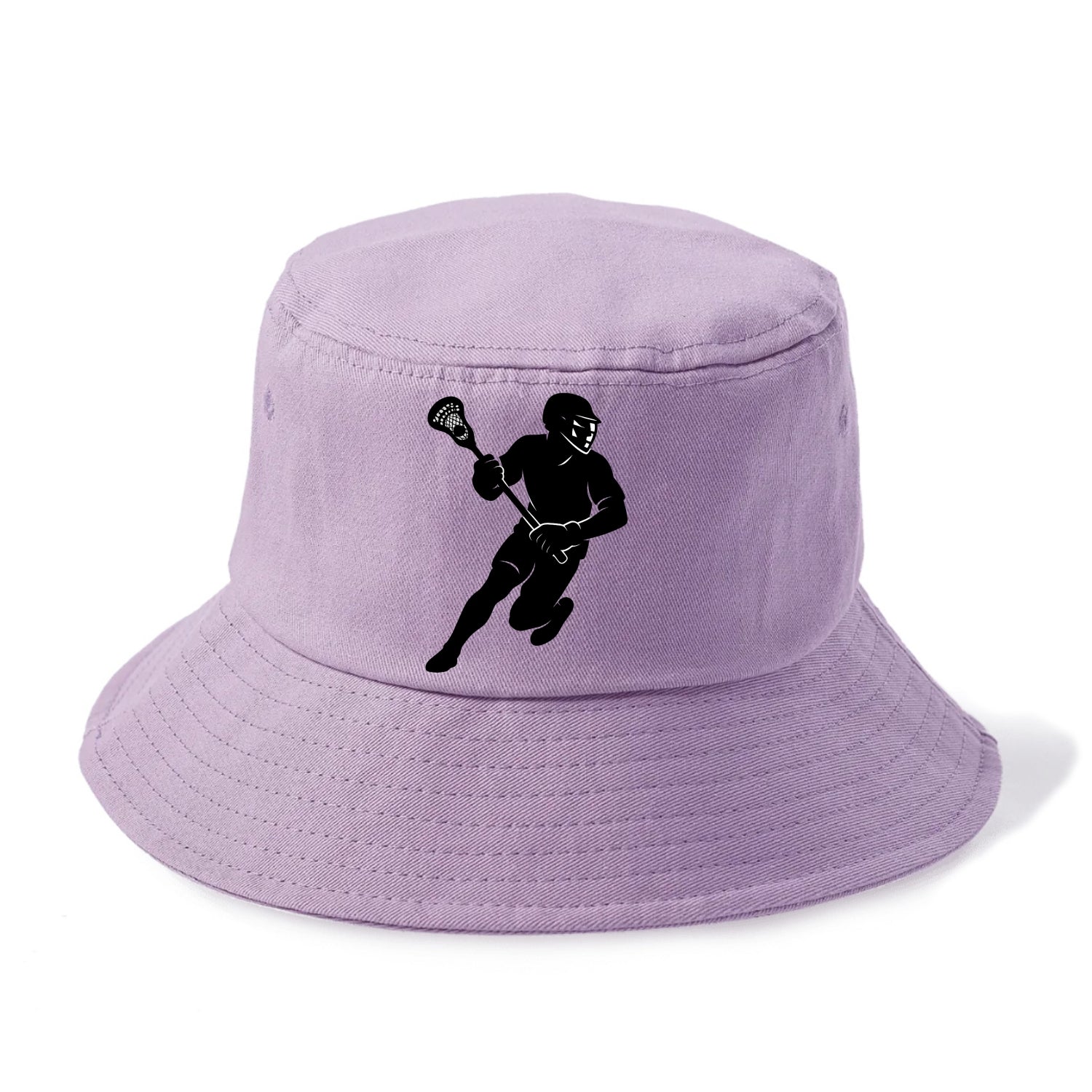 Lacrosse player cradling stick - Bucket Hat - Purple