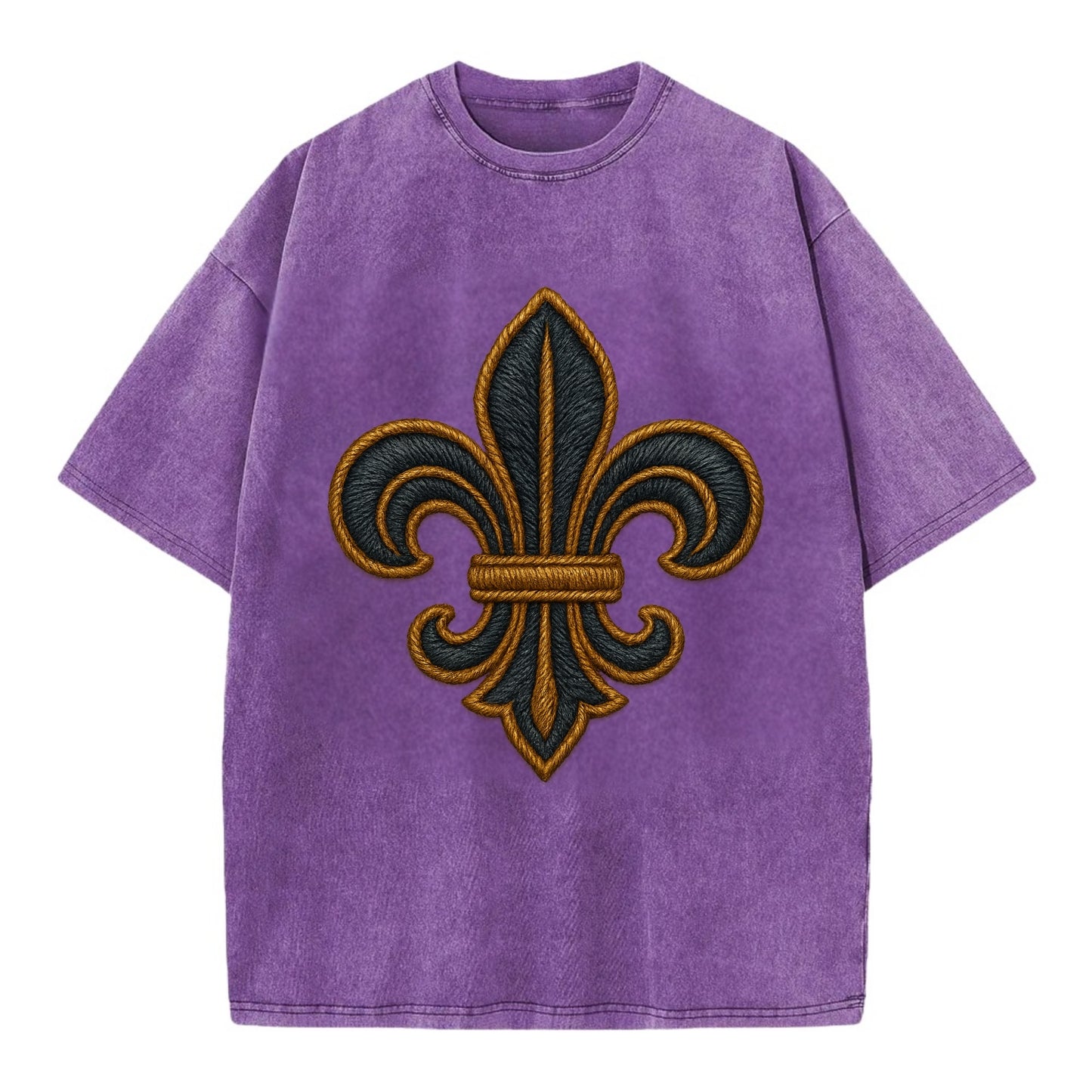 Fleur de Lis  - Vintage T-shirt - Purple