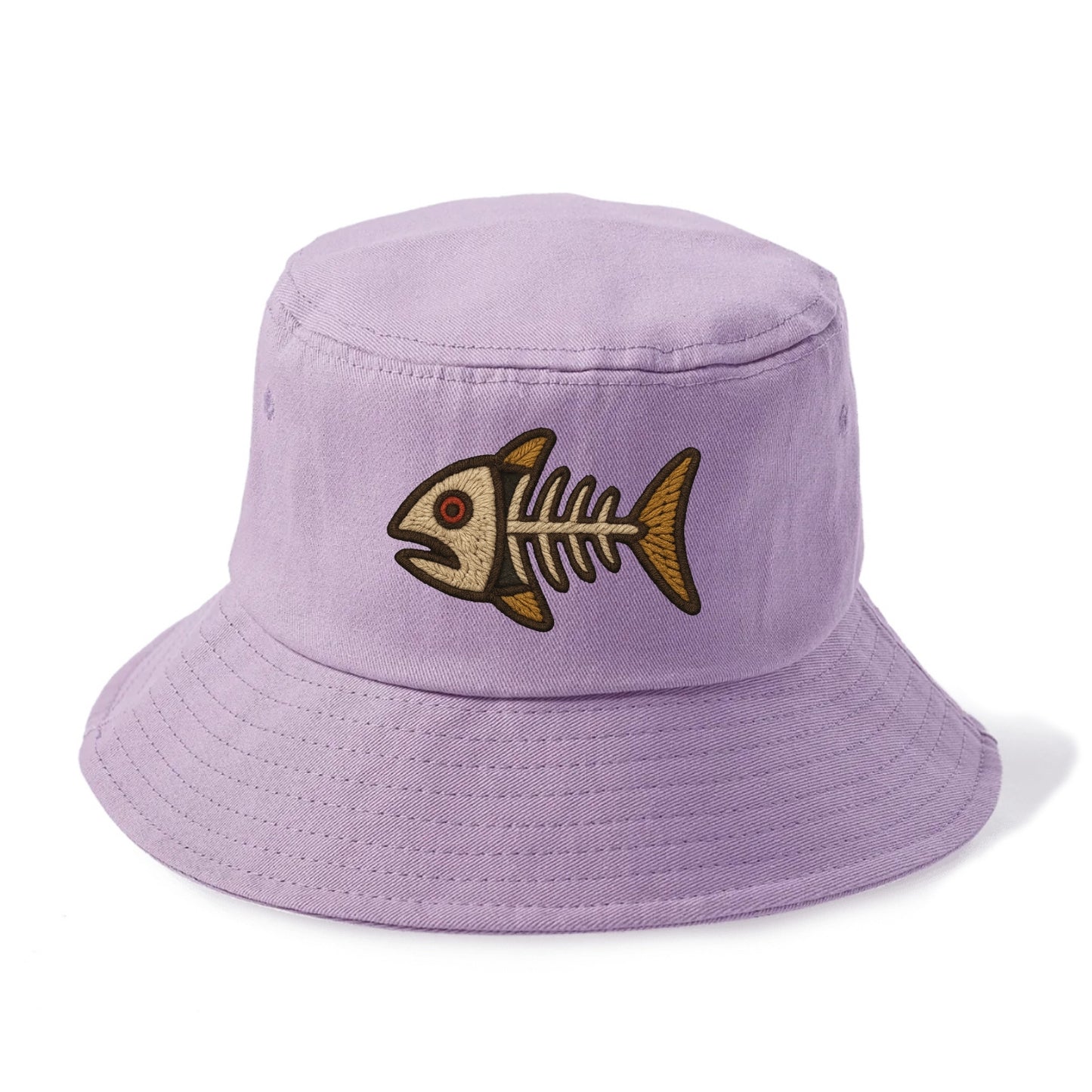 Fish Skeleton  - Bucket Hat - Purple