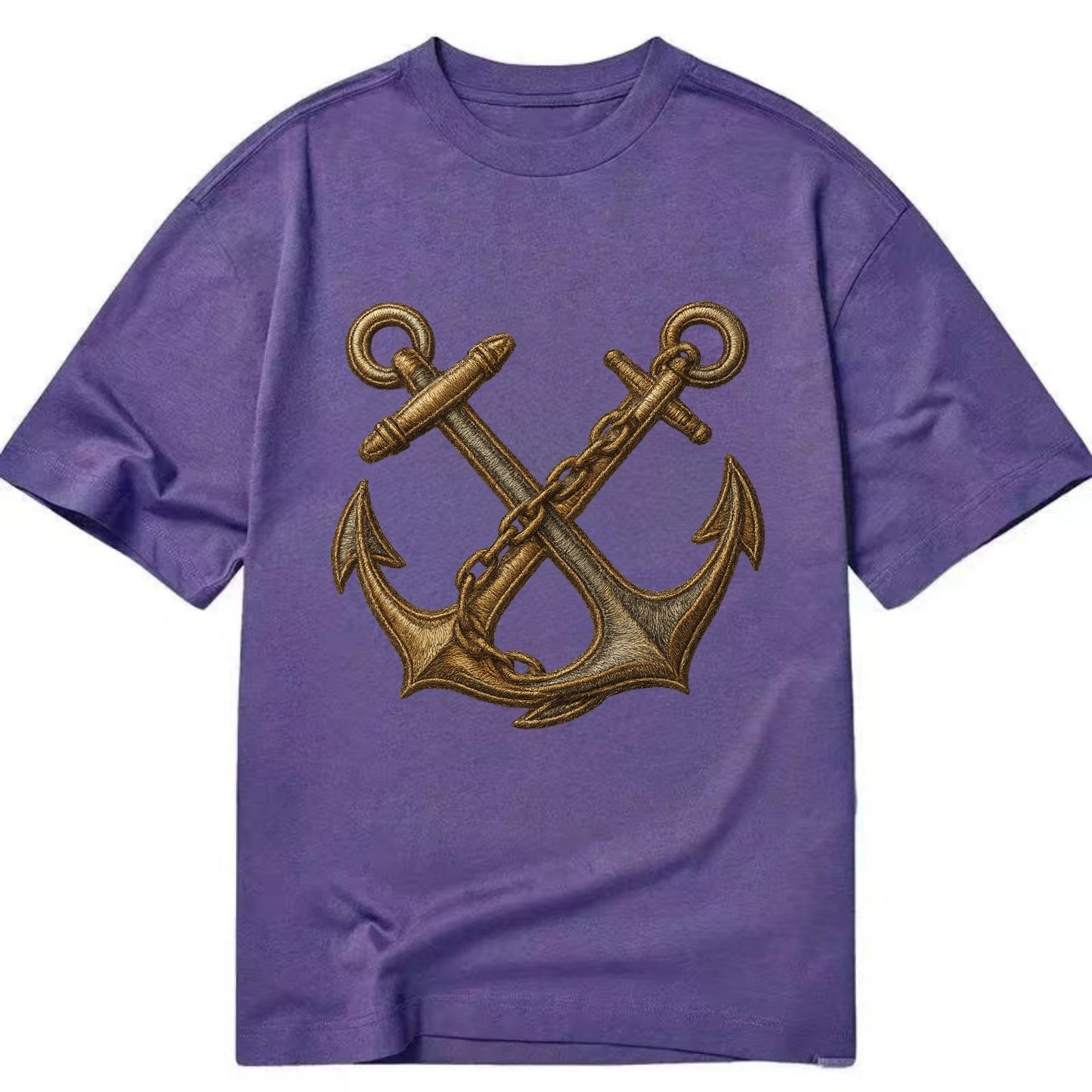 Crossed Anchors  - Classic T-shirt - Purple