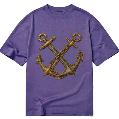 Crossed Anchors  - Classic T-shirt - Purple