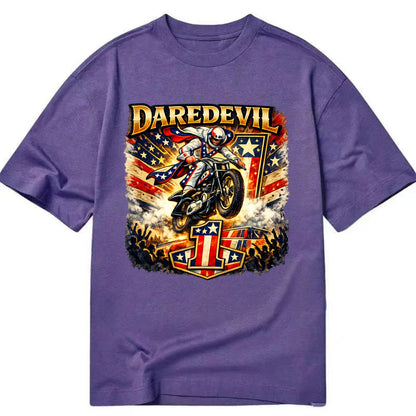 Daredevil Stunt Rider - Classic T-shirt - Purple