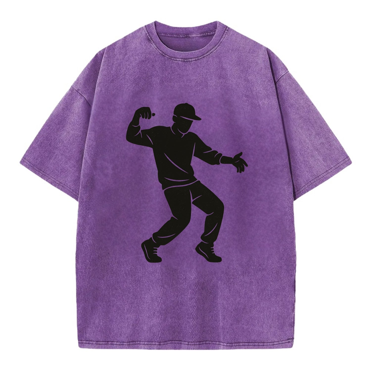 Hip-hop dancer popping and locking - Vintage T-shirt - Purple