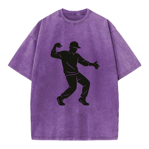 Hip-hop dancer popping and locking - Vintage T-shirt