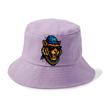 Memphis Tiger wearing Memphis beanie with M patch - Bucket Hat - Purple