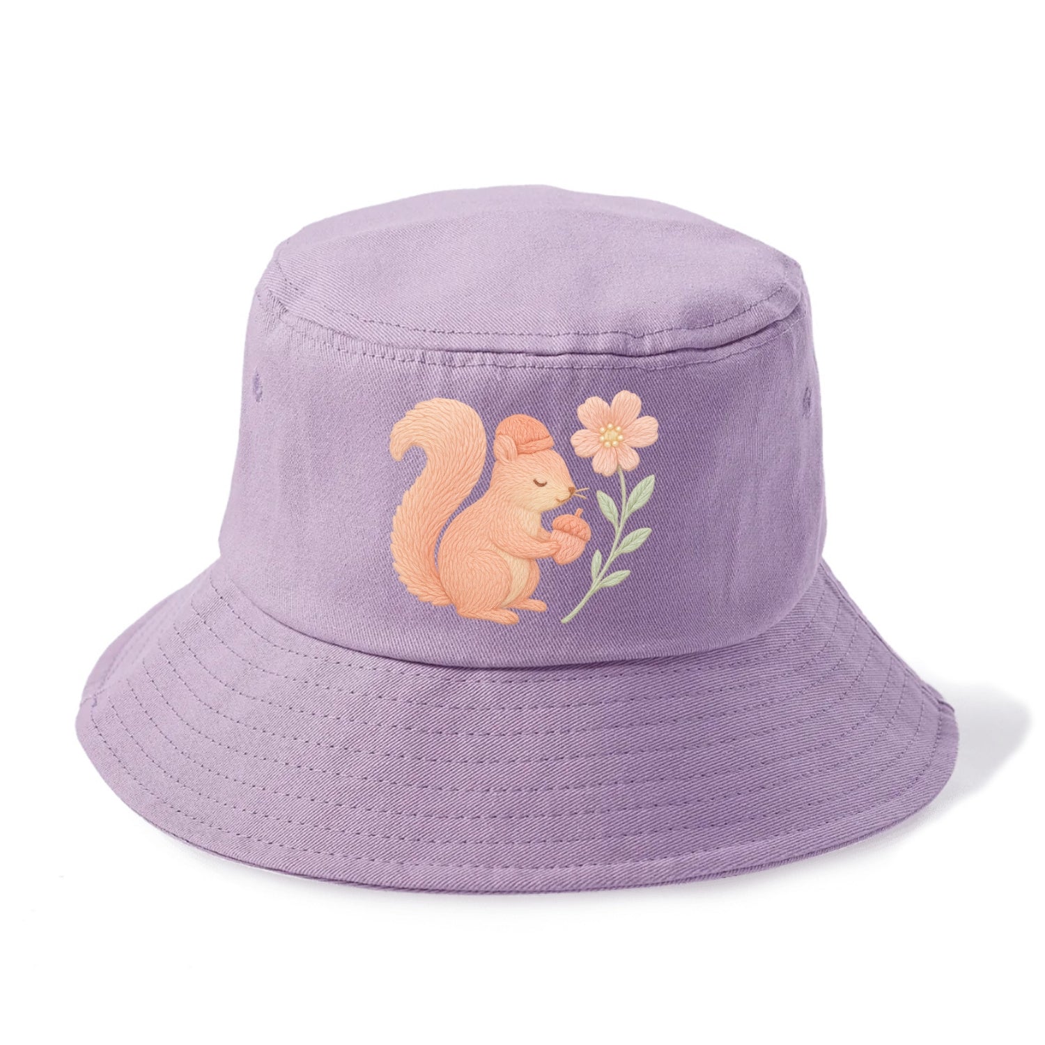 Coral Squirrel - Bucket Hat - Purple