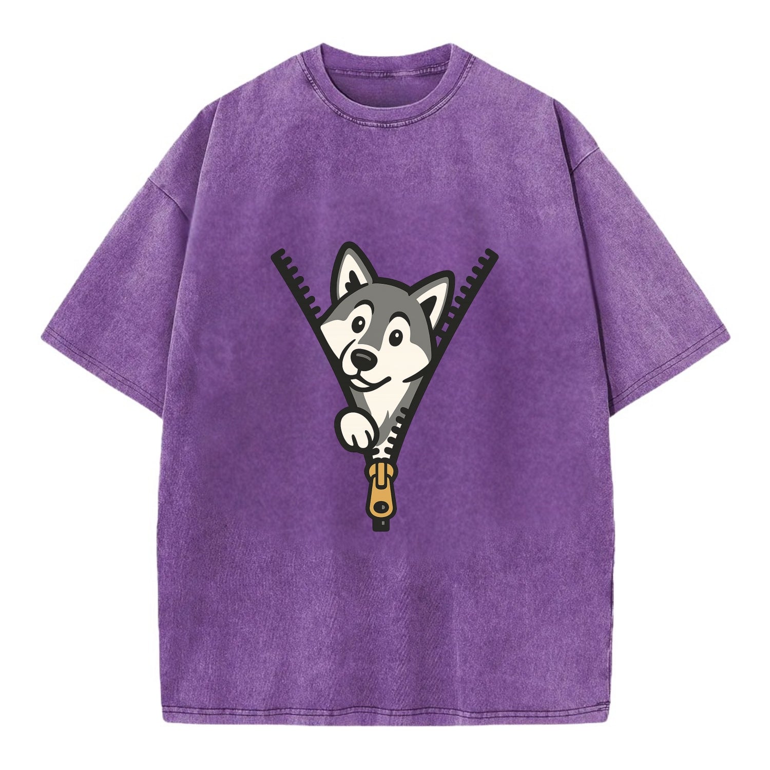 Alaskan Malamute - Vintage T-shirt - Purple