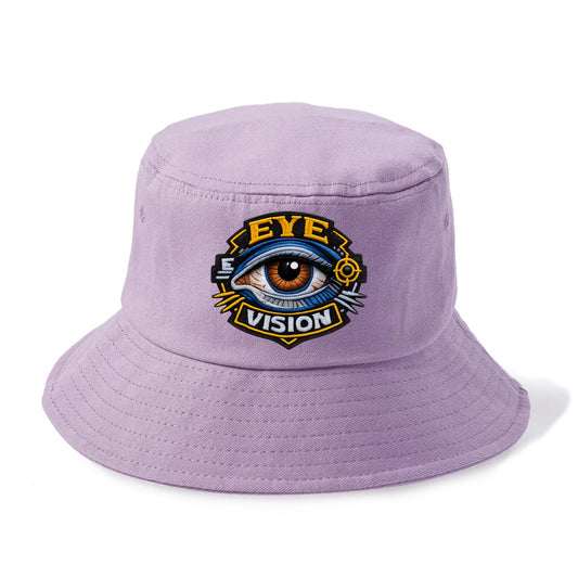EYE VISION - anatomical eye in blue and brown , optometry - Bucket Hat - Purple