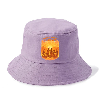 Local communities thriving with shared resources - "Neighbors Helping Neighbors" - - Bucket Hat - Purple