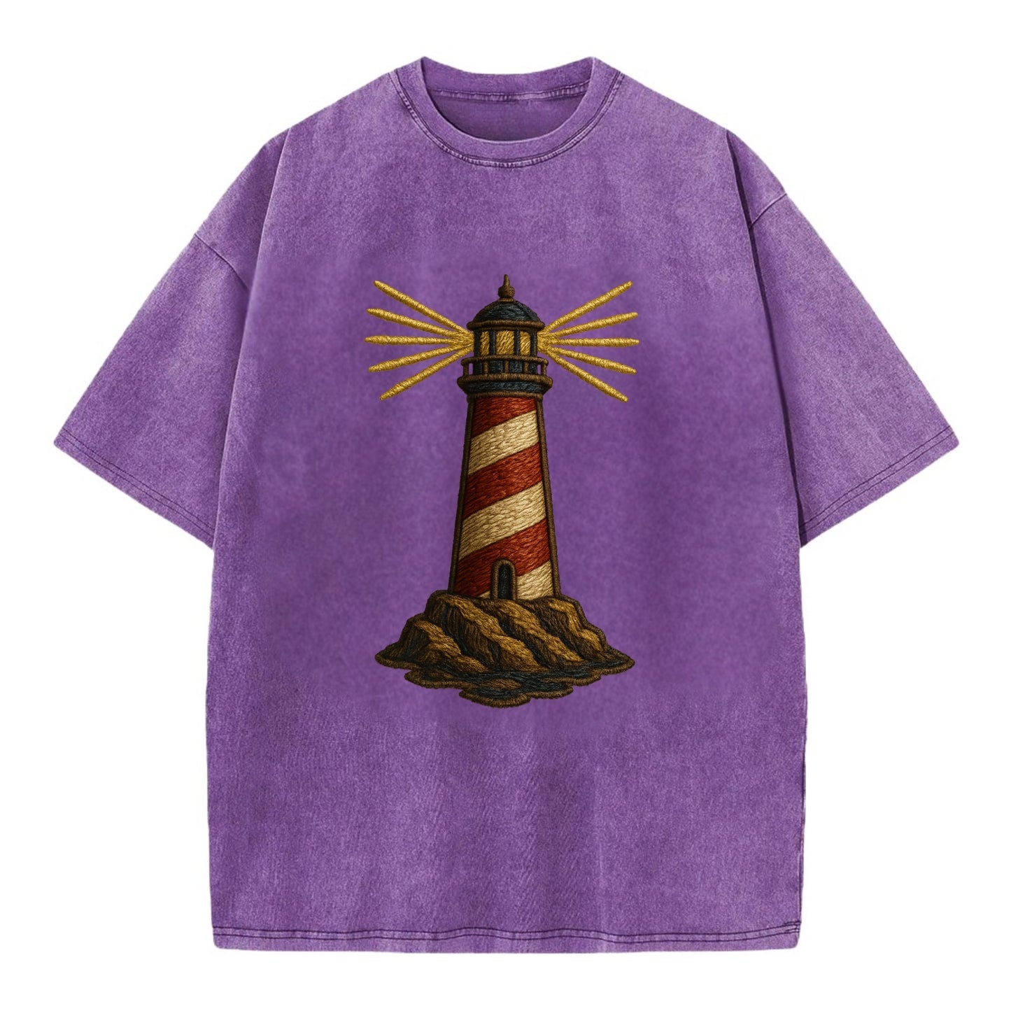 Lighthouse  - Vintage T-shirt - Purple