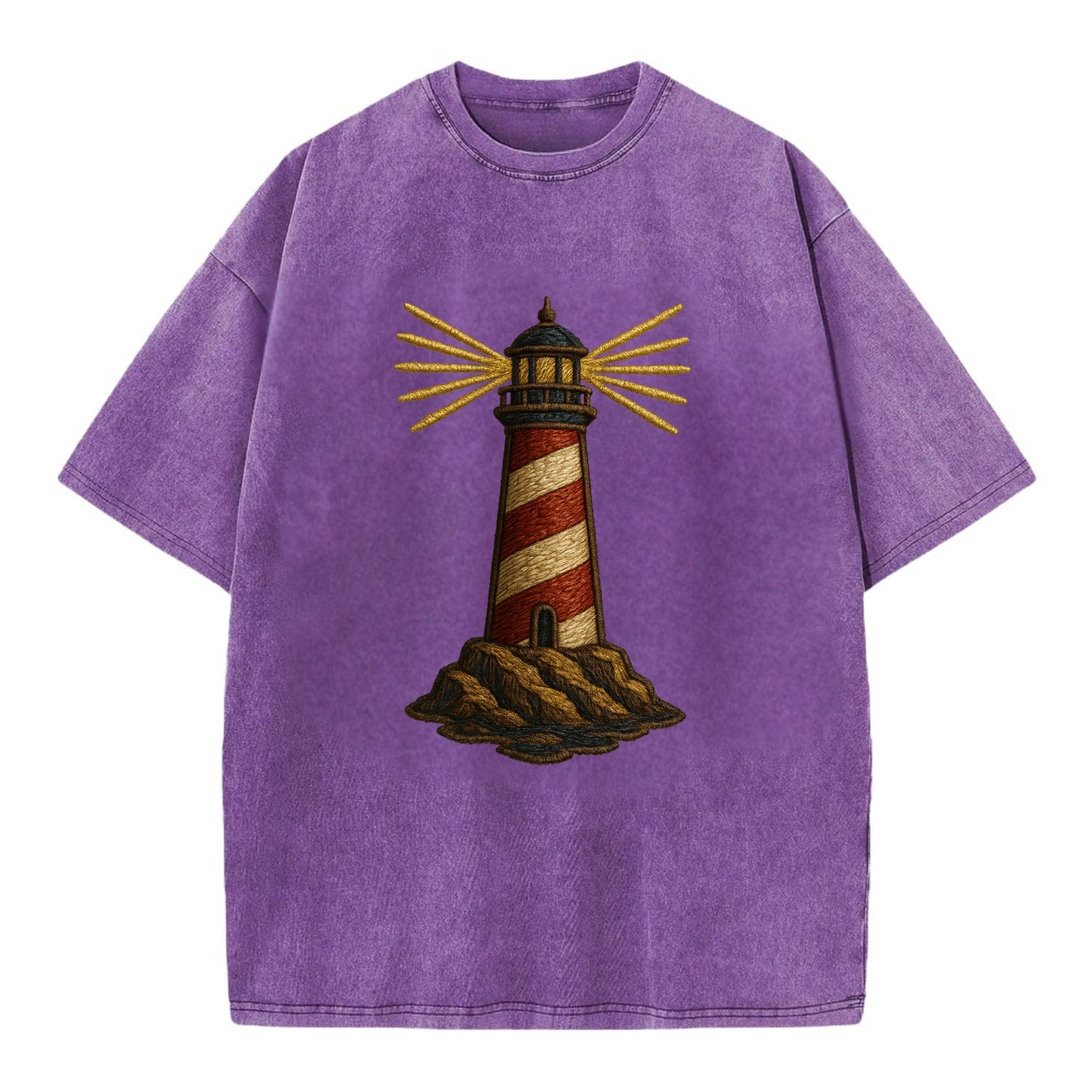Lighthouse  - Vintage T-shirt - Purple