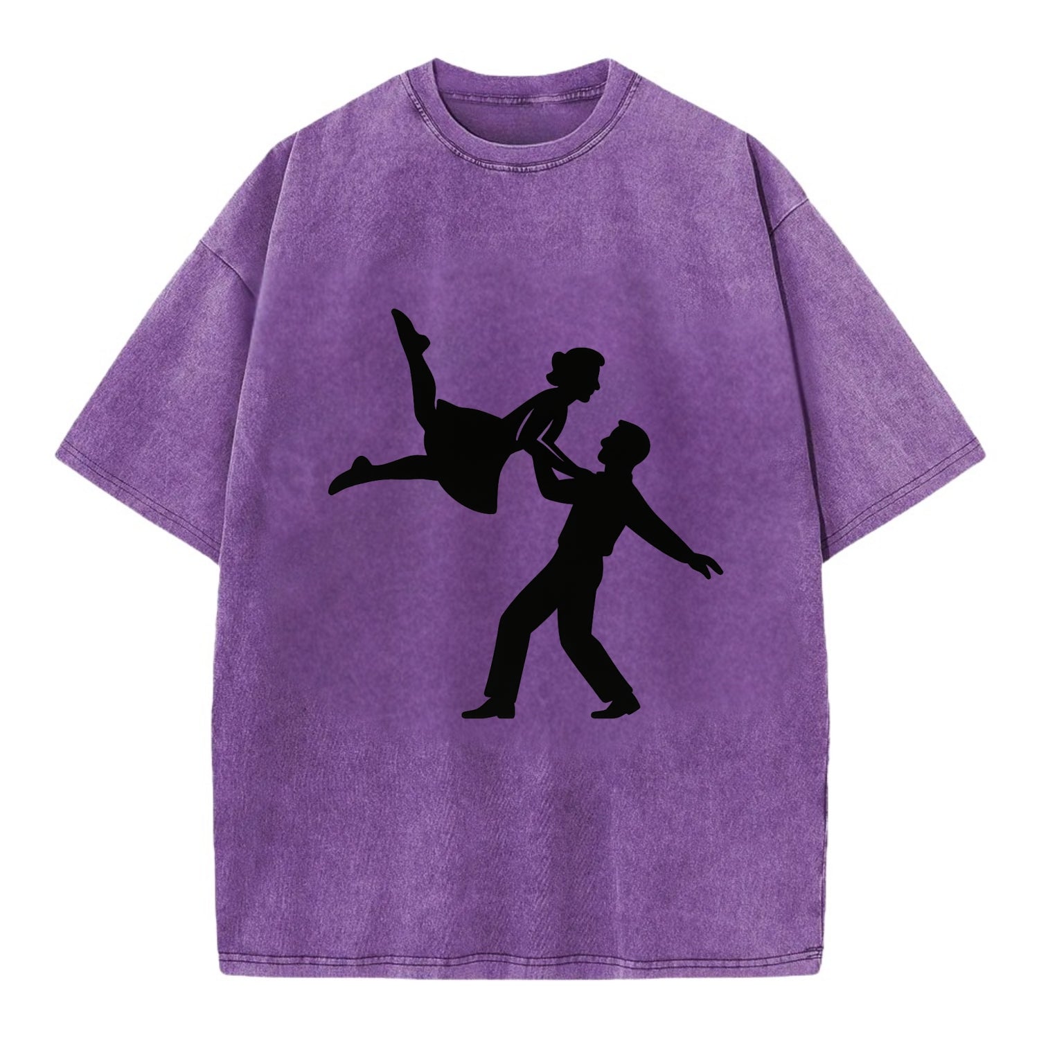 Swing dancers aerial lift - Vintage T-shirt - Purple