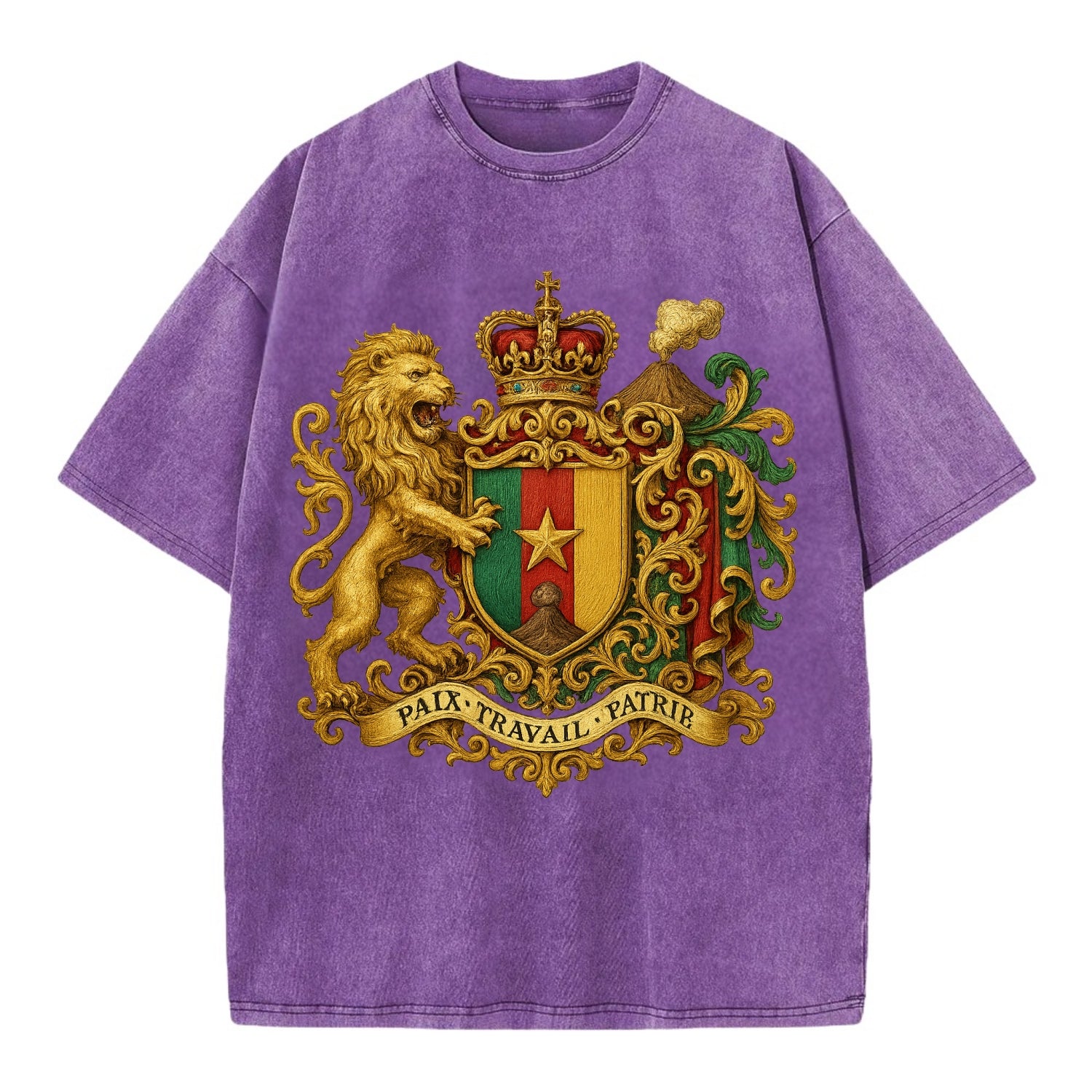 Cameroon Royal Logo  - Vintage T-shirt - Purple