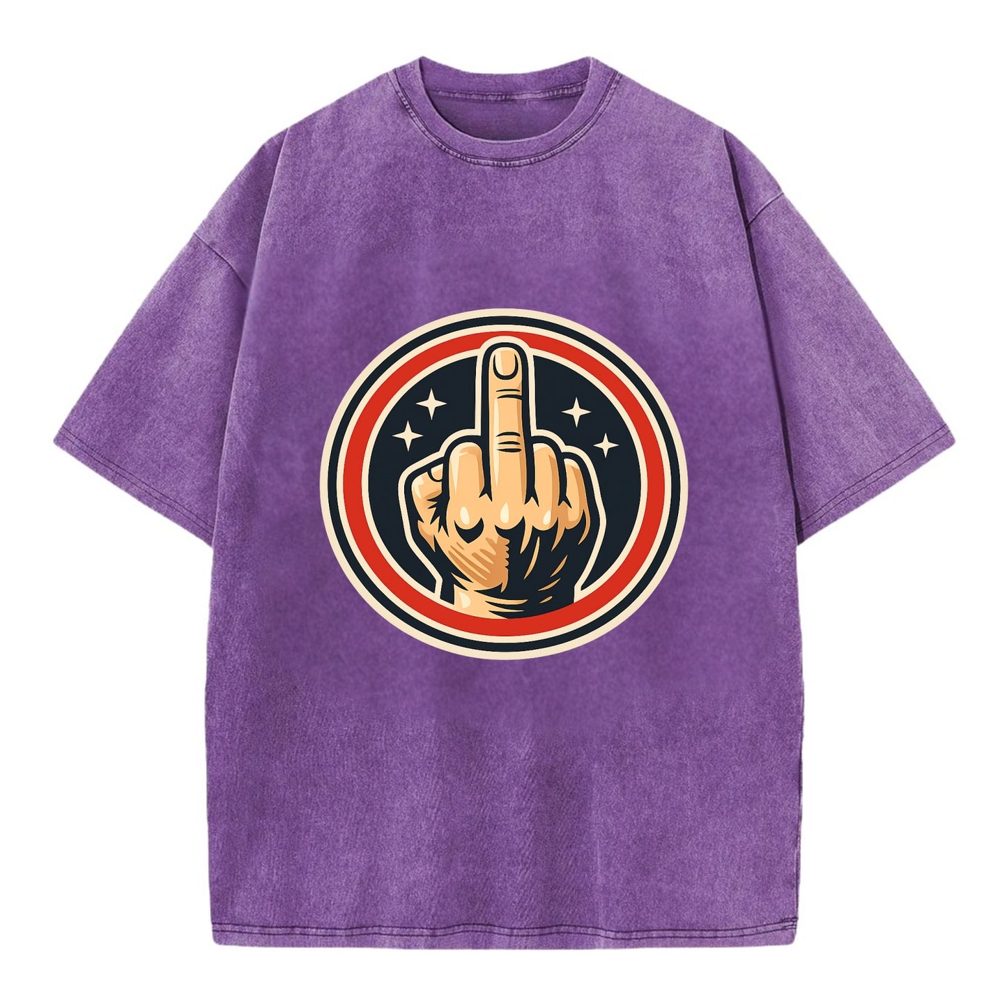 Defiant Spirit Emblem - Vintage T-shirt - Purple