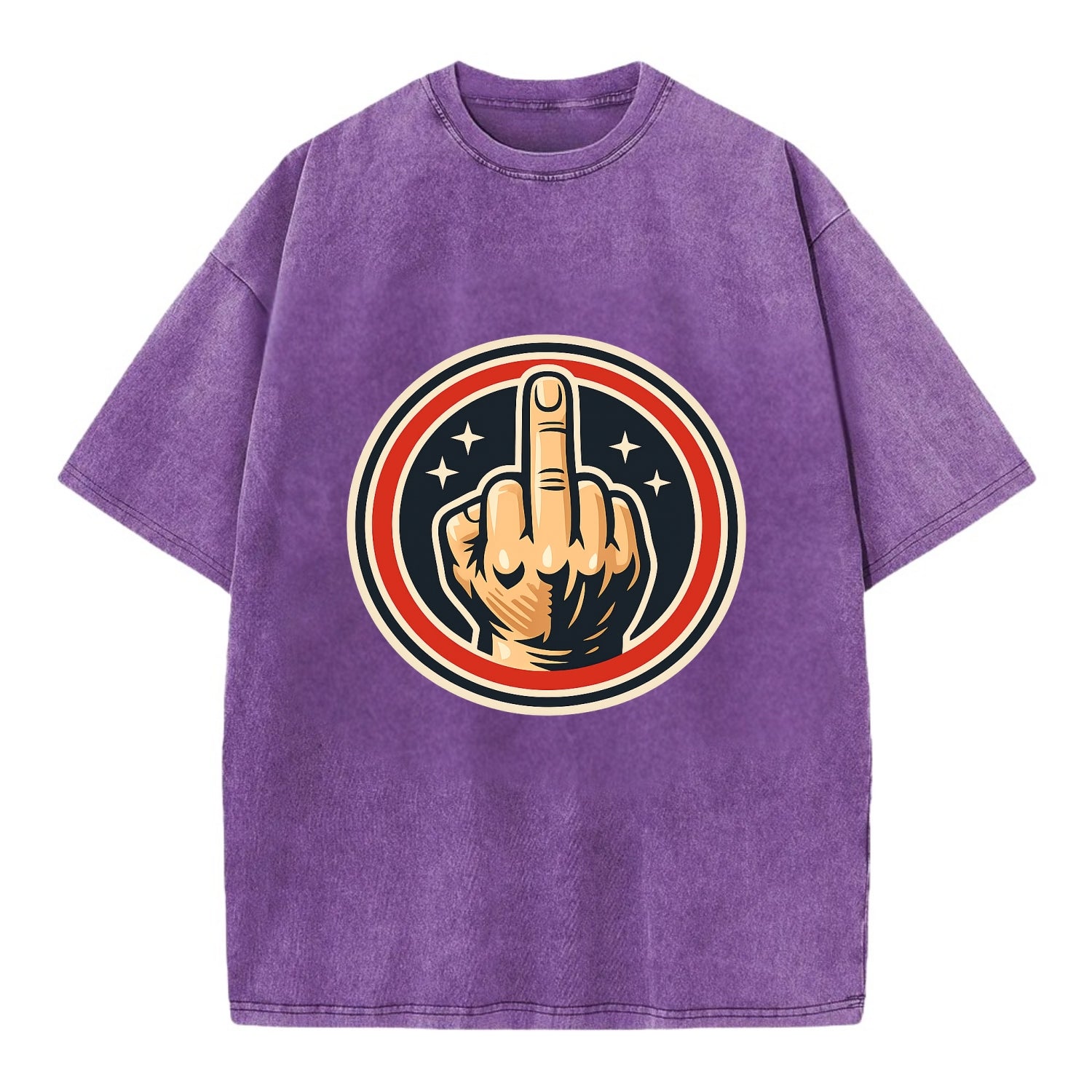 Defiant Spirit Emblem - Vintage T-shirt - Purple