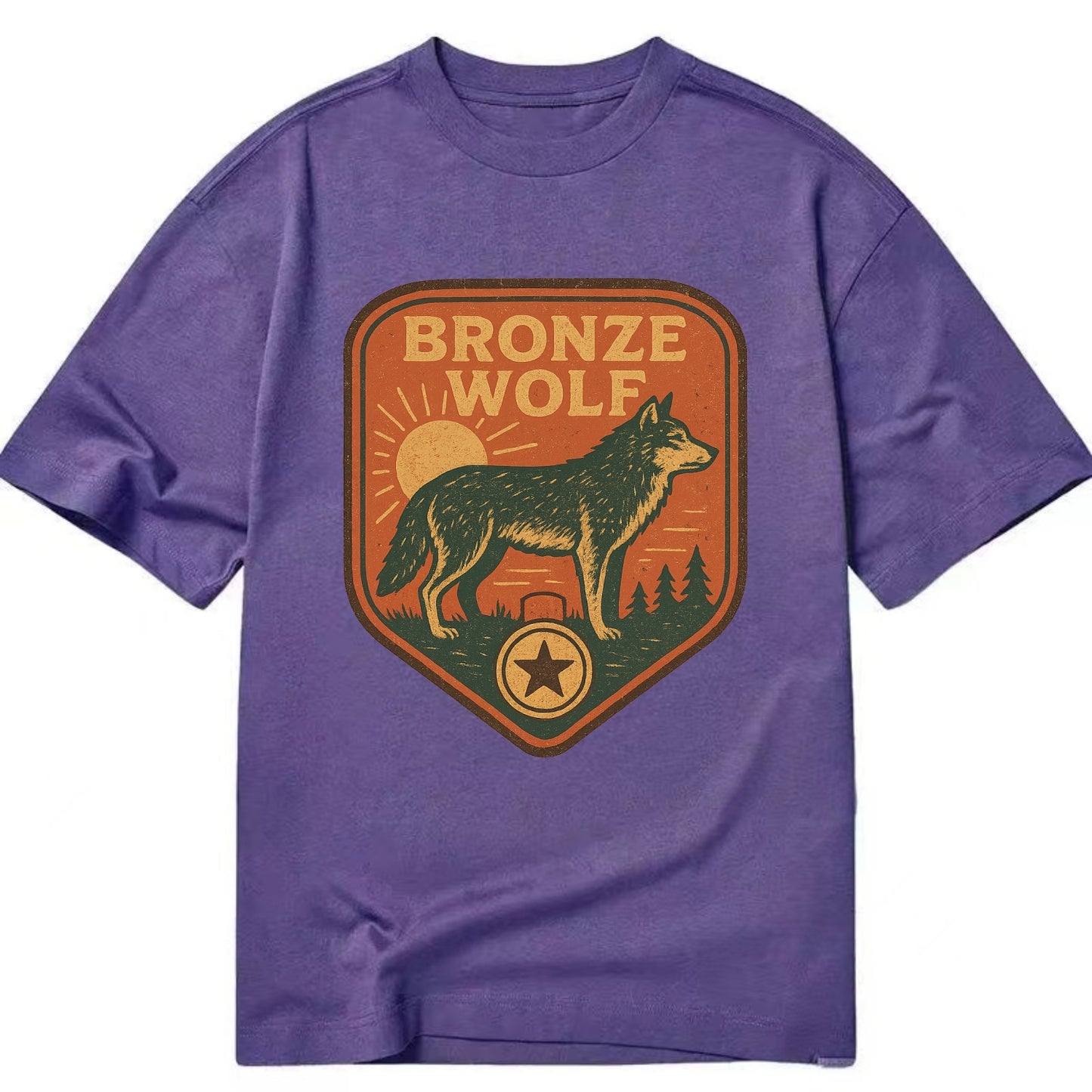 Bronze Wolf Medal  - Classic T-shirt - Purple
