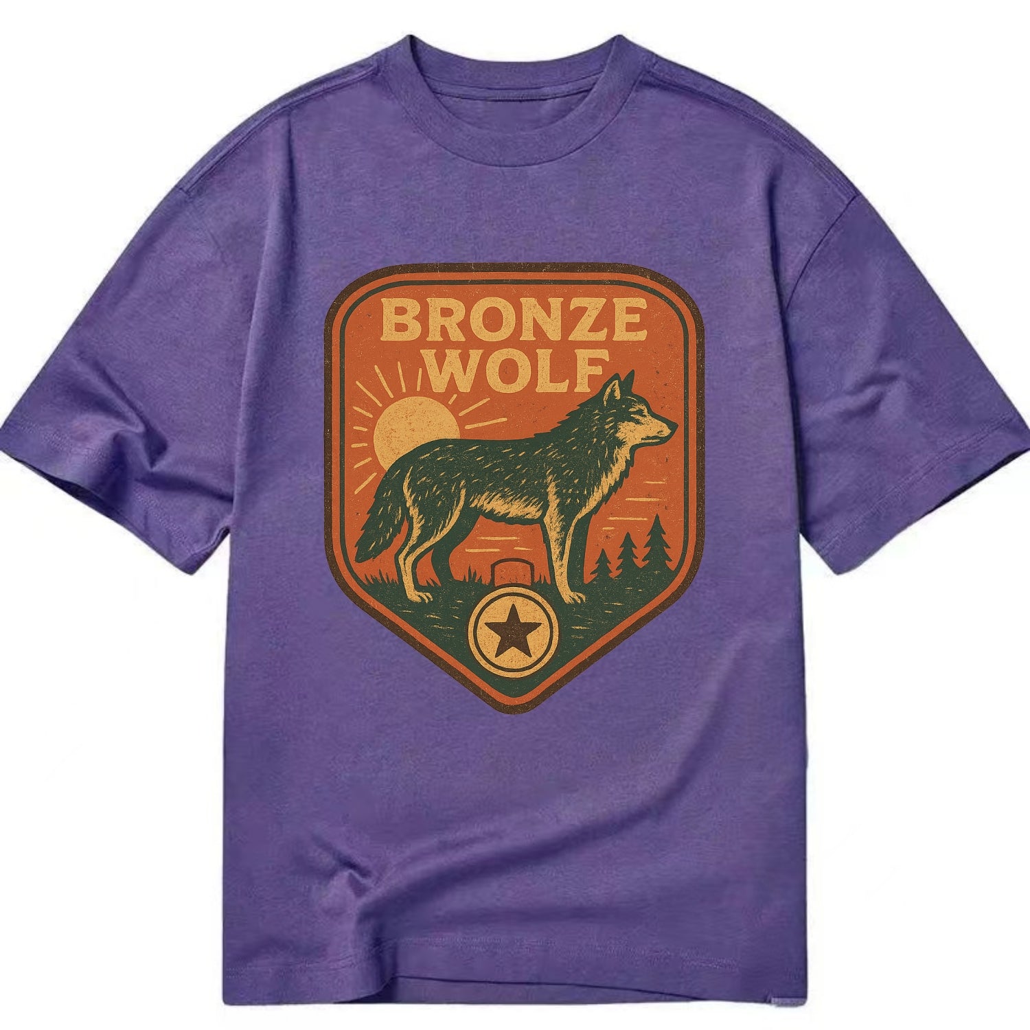 Bronze Wolf Medal  - Classic T-shirt - Purple