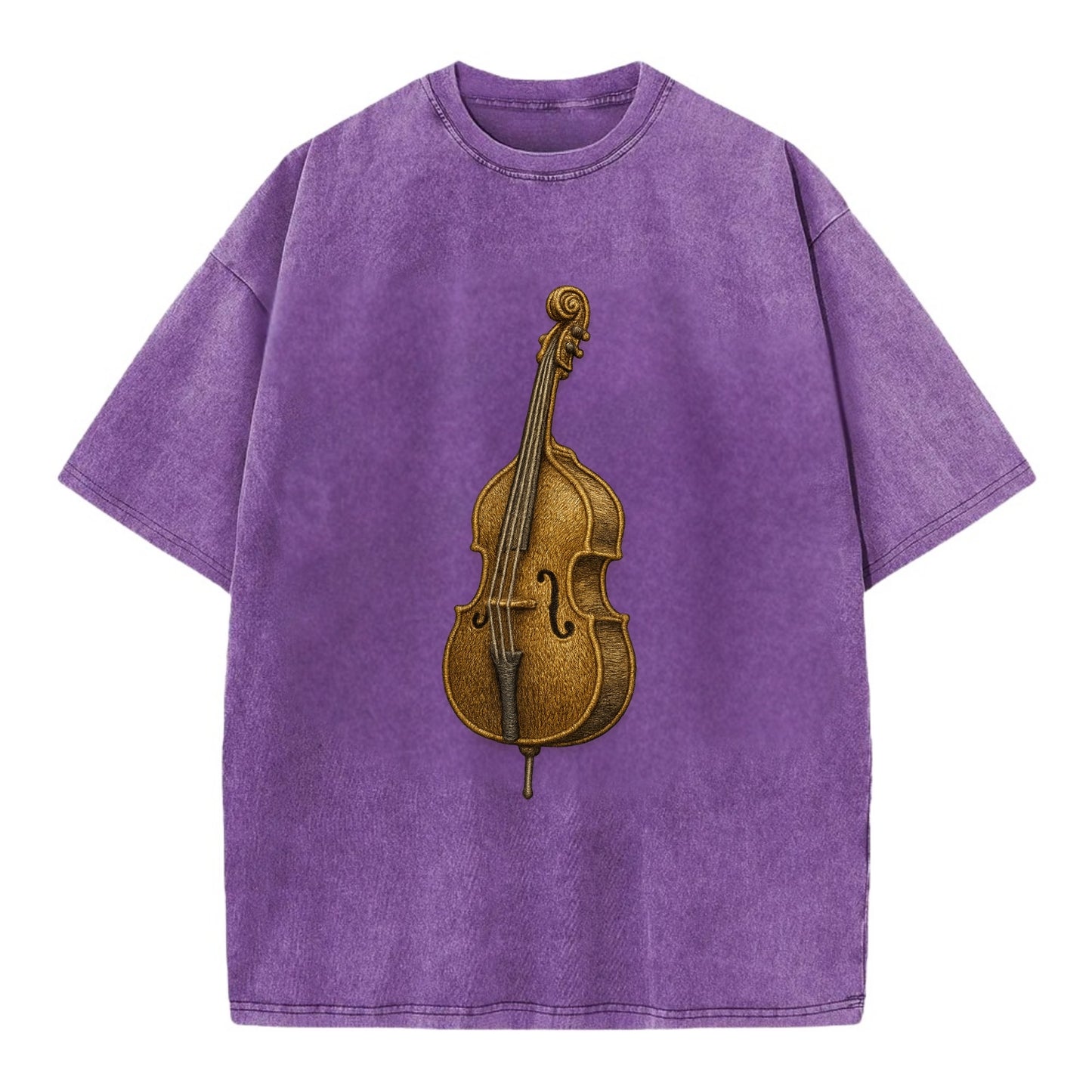 Acoustic Bass  - Vintage T-shirt - Purple