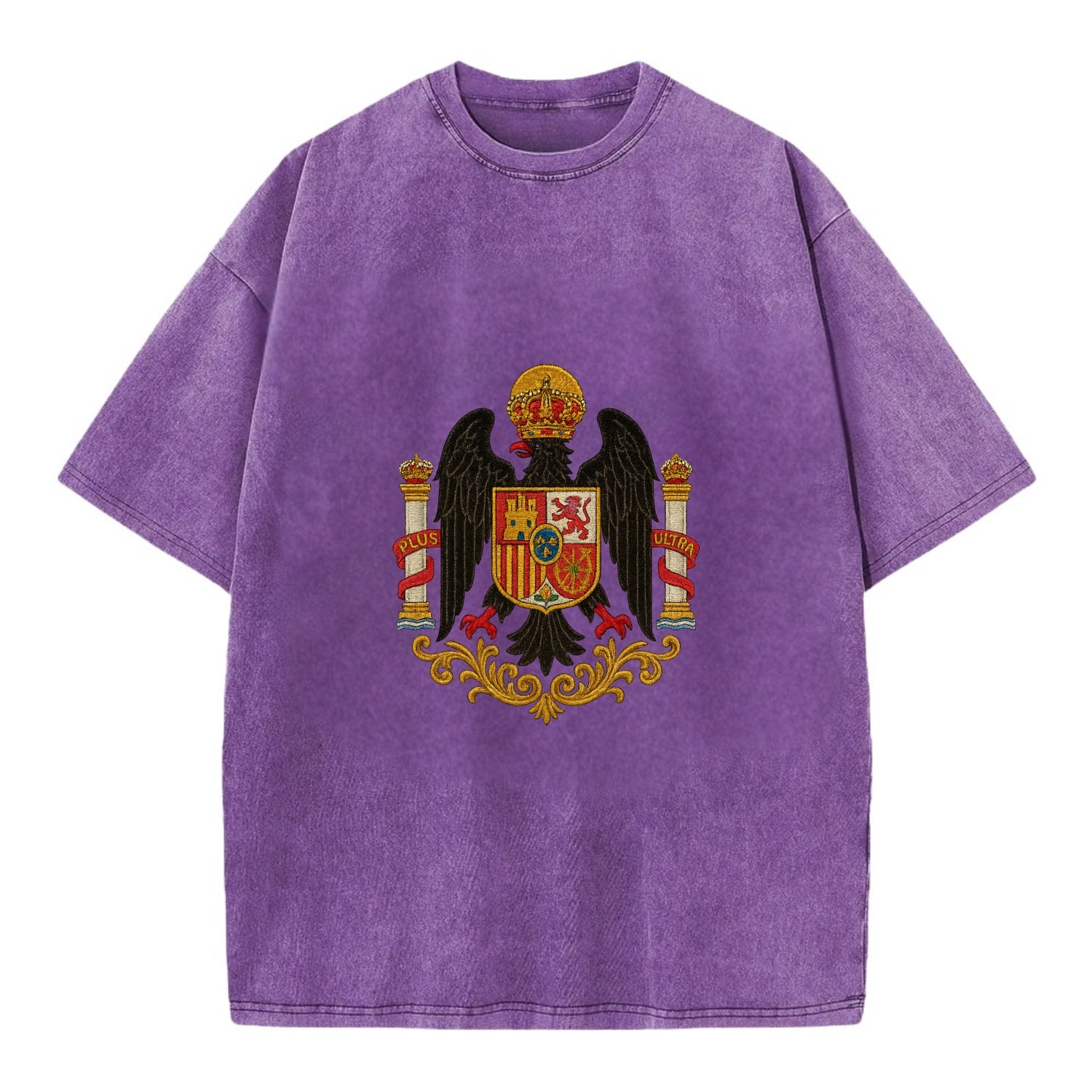 Imperial Eagle Of Spain Crest - Vintage T-shirt - Purple