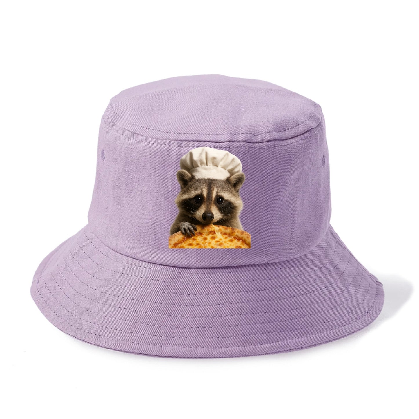 Pizza Dad Raccoon  - Bucket Hat - Purple