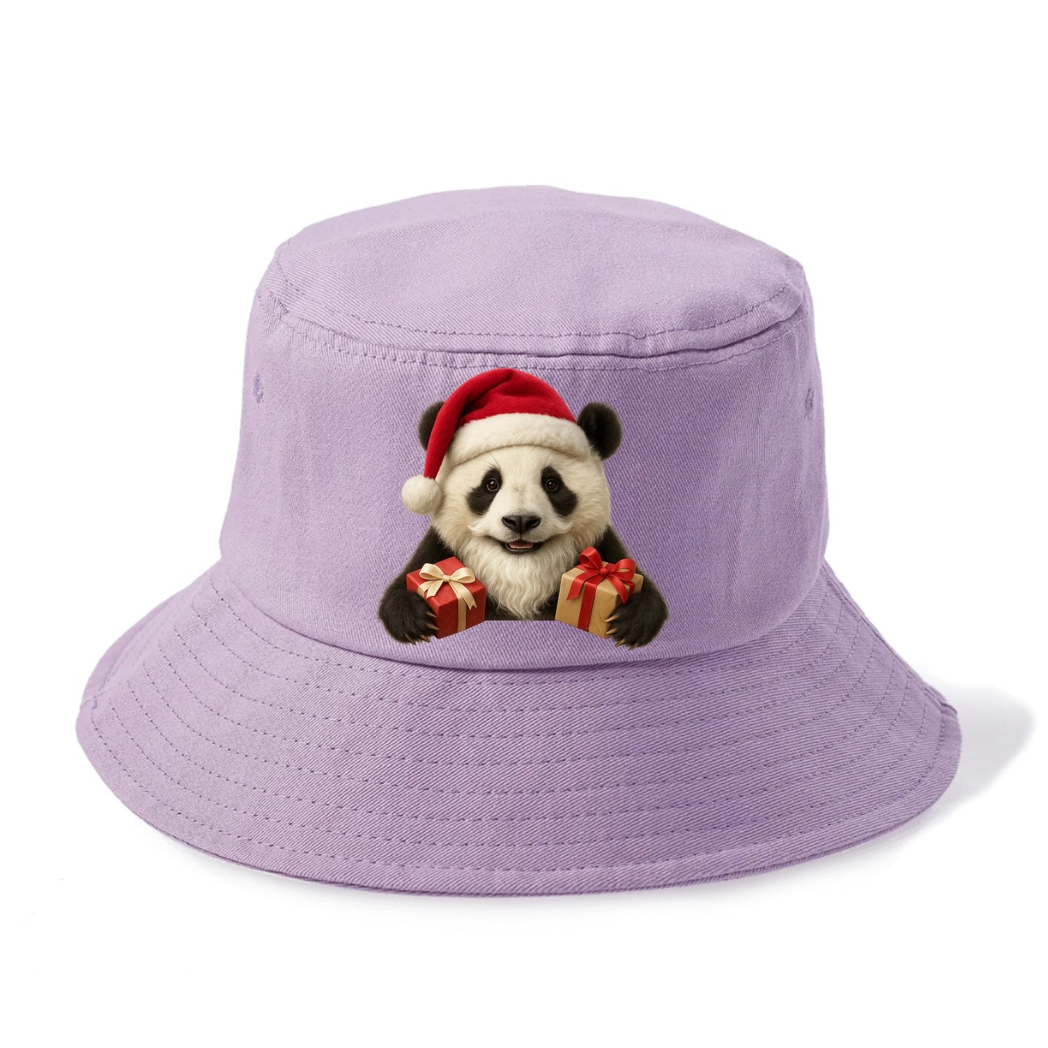 Santa Panda  - Bucket Hat - Purple