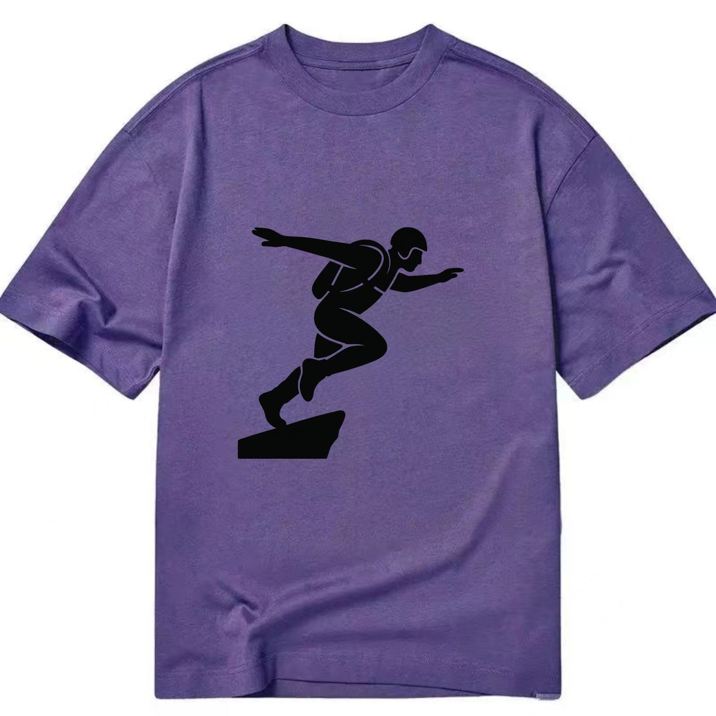 Base jumper launching off - Classic T-shirt - Purple
