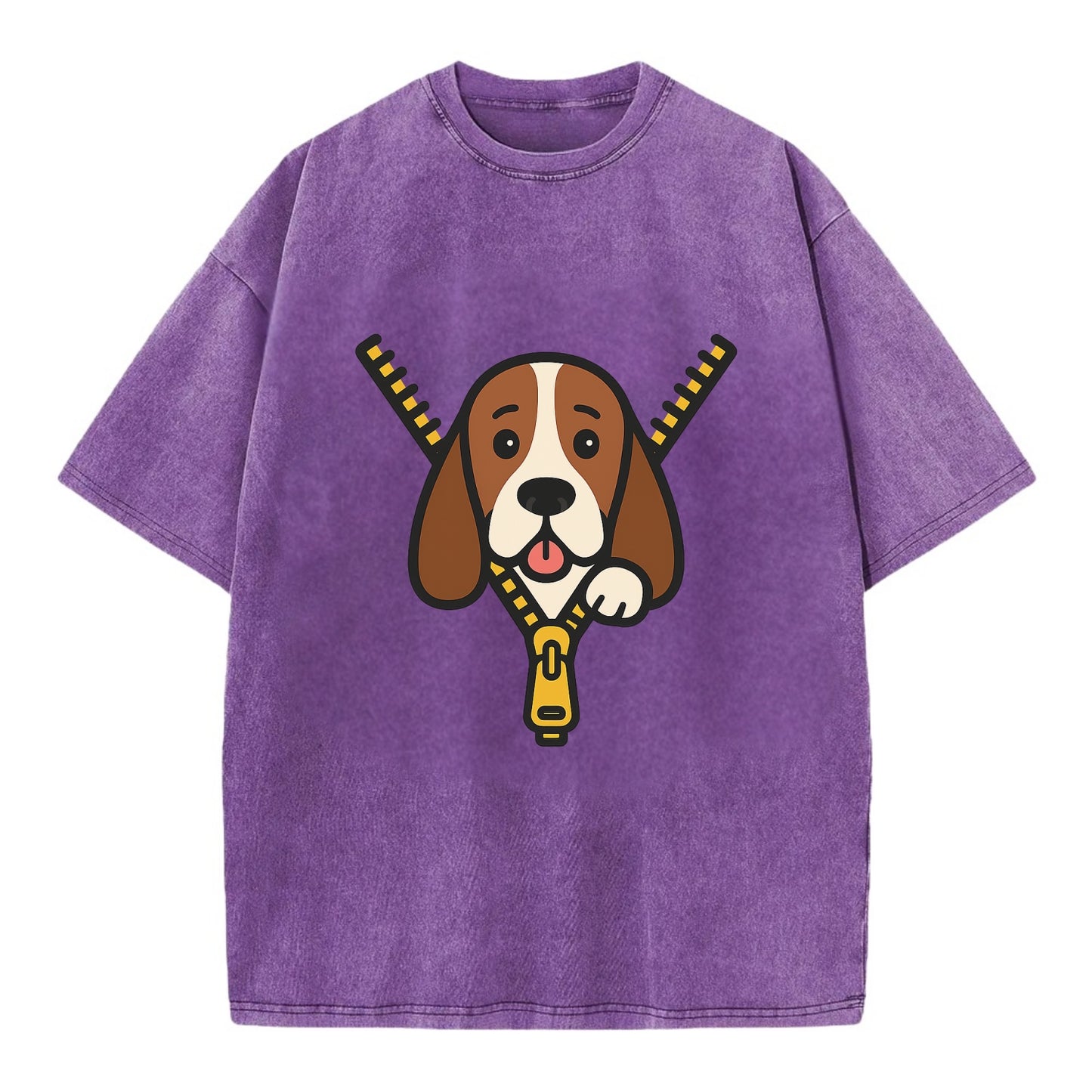 Basset Hound - Vintage T-shirt - Purple