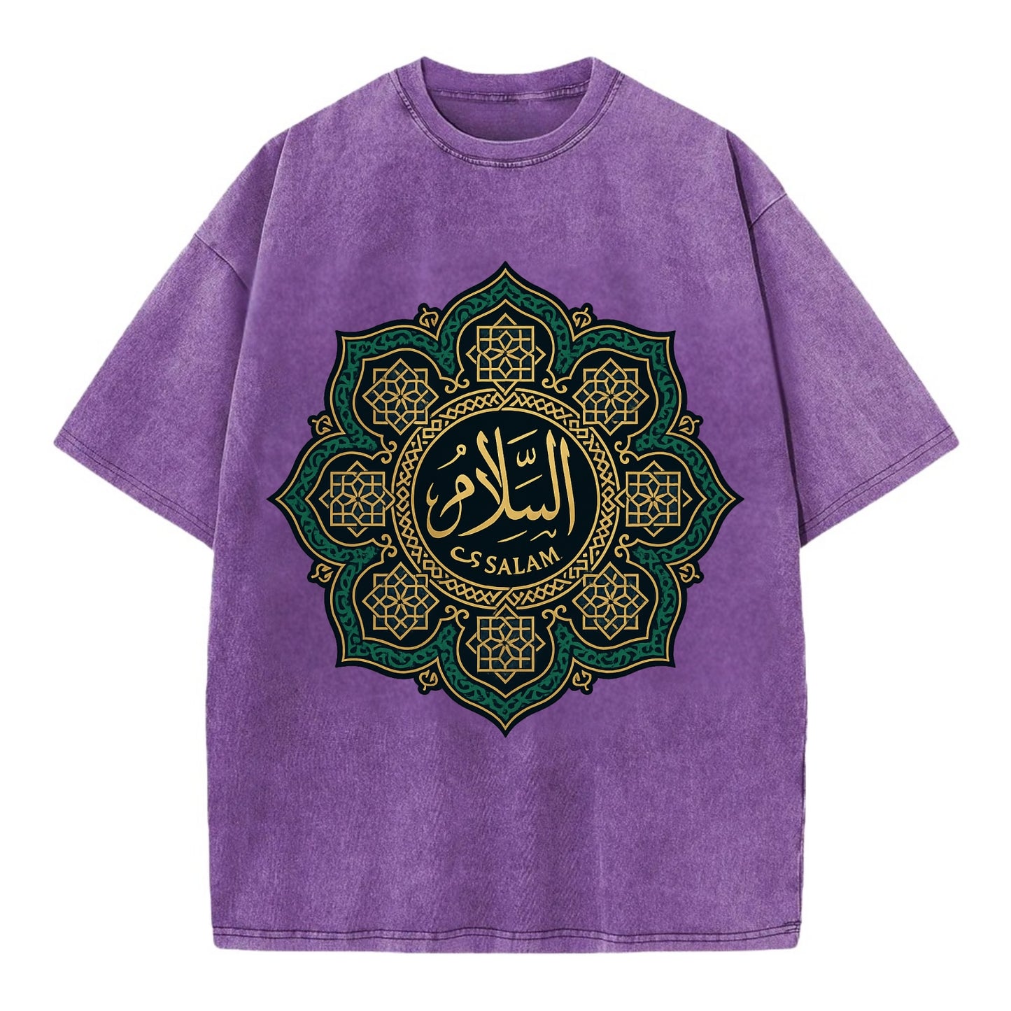 As-Salam Mandala - Vintage T-shirt - Purple