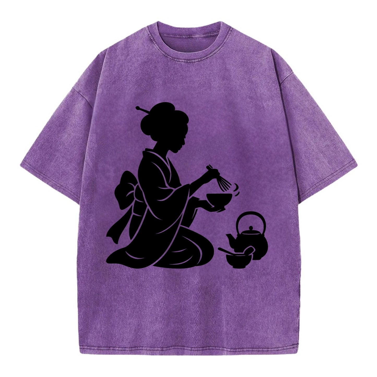 Geisha traditional tea ceremony - Vintage T-shirt - Purple