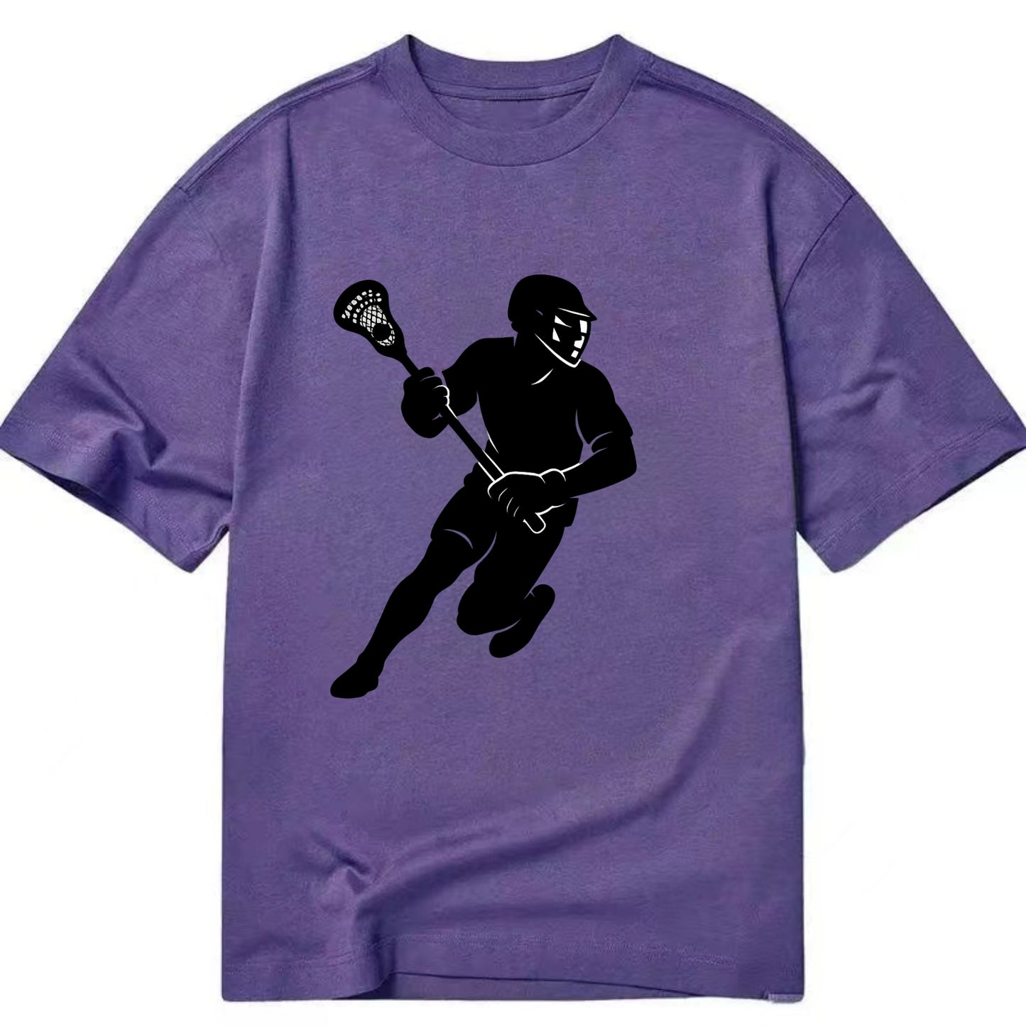 Lacrosse player cradling stick - Classic T-shirt - Purple