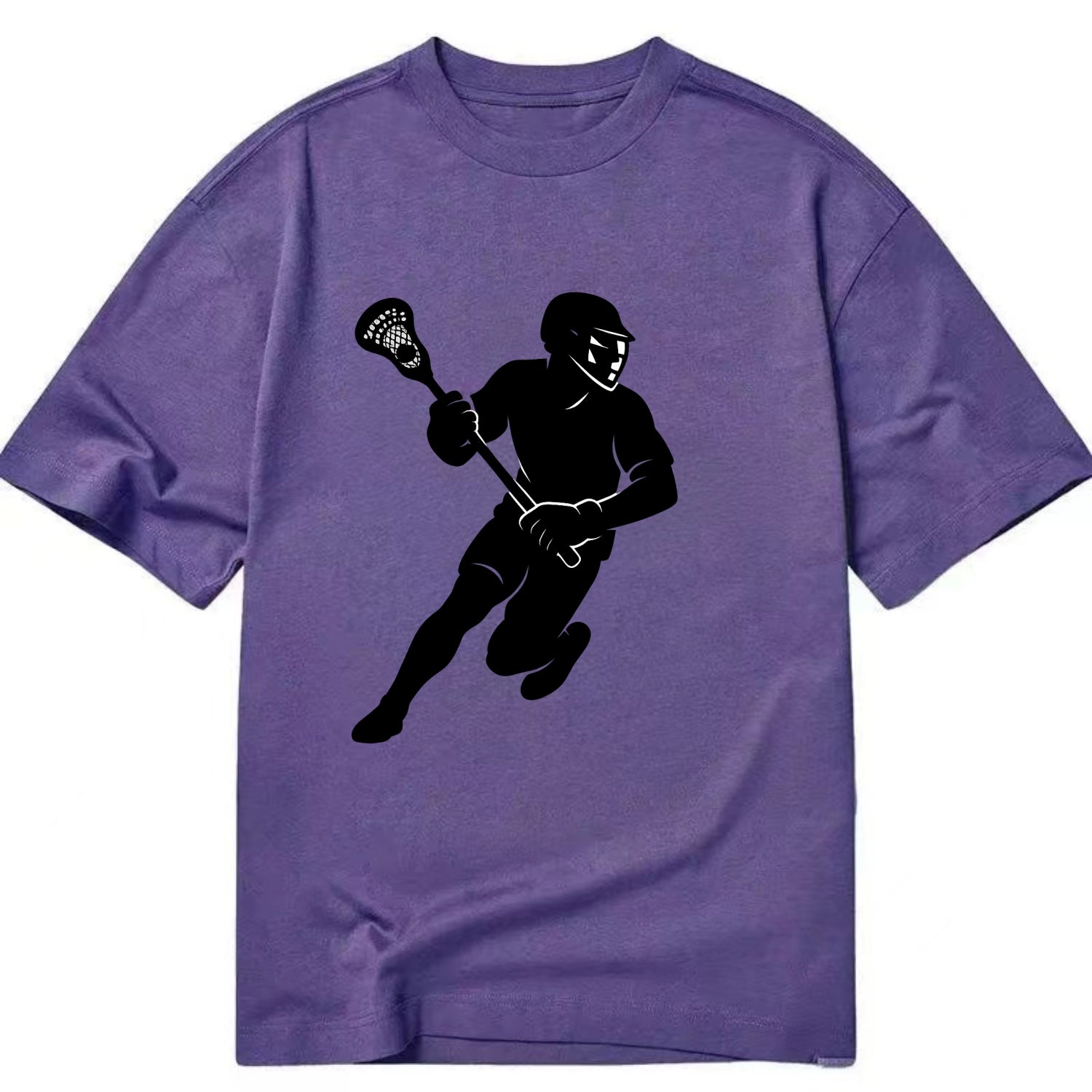 Lacrosse player cradling stick - Classic T-shirt - Purple