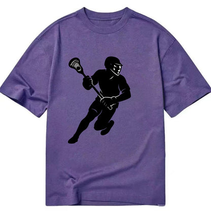 Lacrosse player cradling stick - Classic T-shirt - Purple