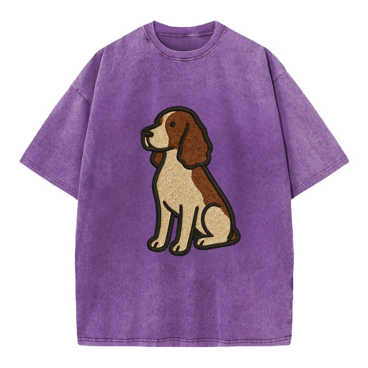 English Springer Spaniel - Modern spanie - Vintage T-shirt - Purple