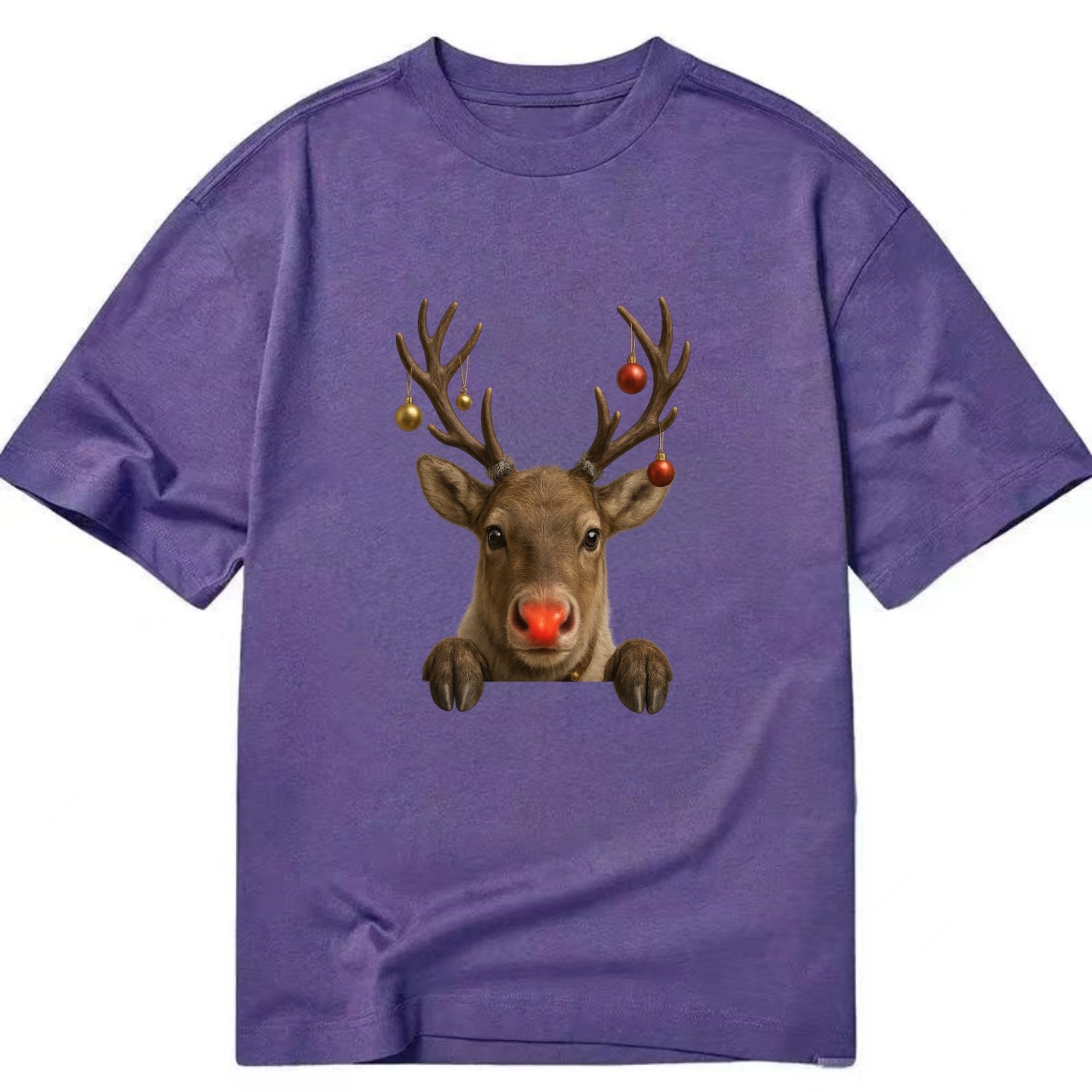 Christmas Reindeer  - Classic T-shirt - Purple