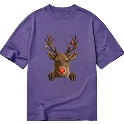 Christmas Reindeer  - Classic T-shirt - Purple