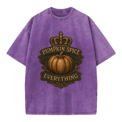 Pumpkin Spice Everything  - Vintage T-shirt - Purple