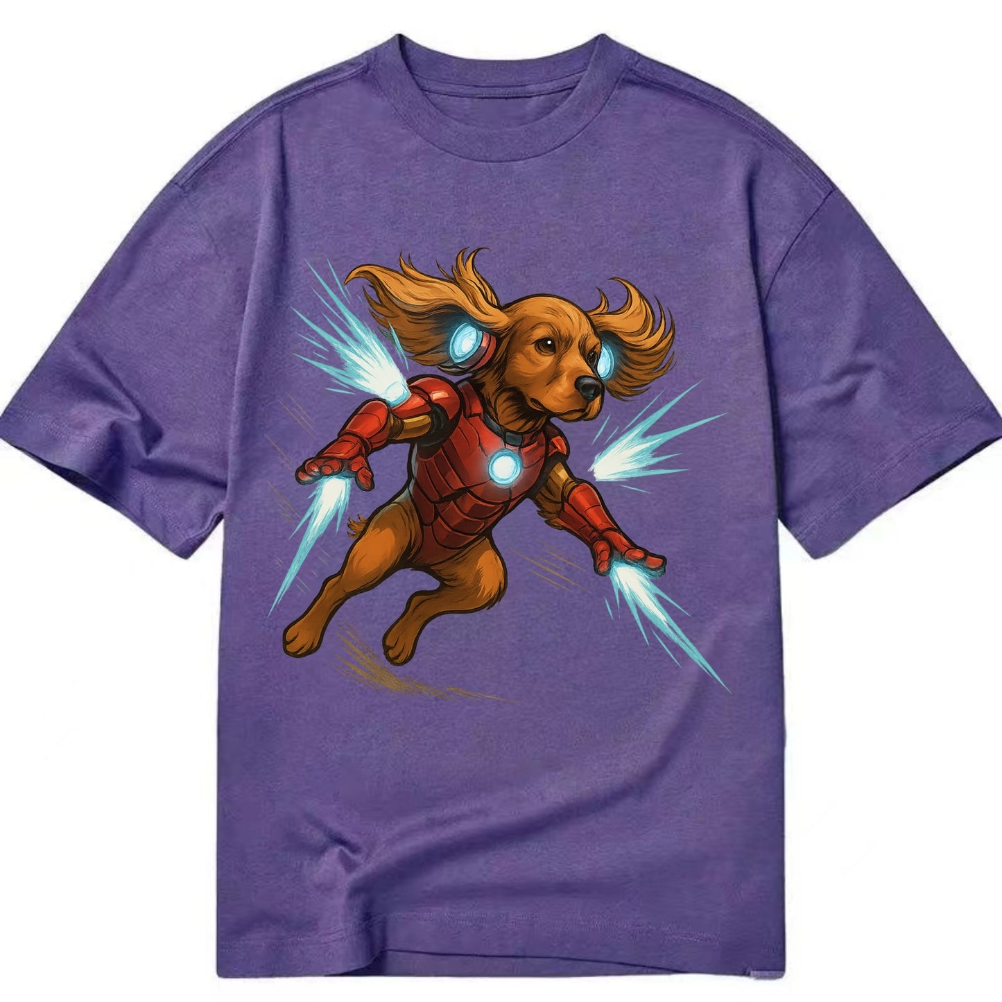 Cocker Spaniel Iron Man  - Classic T-shirt - Purple