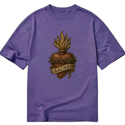 Sacred Heart  - Classic T-shirt - Purple