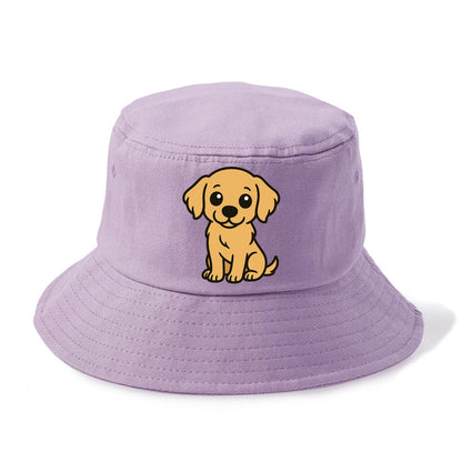 Golden Retriever - Head tilt curious pose - Bucket Hat - Purple