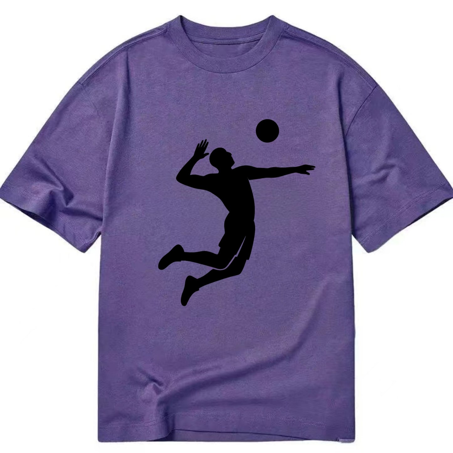 Volleyball player spiking ball - Classic T-shirt - Purple