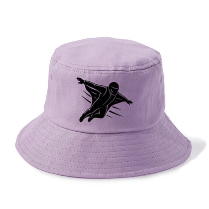 Wingsuit flyer gliding - Bucket Hat - Purple