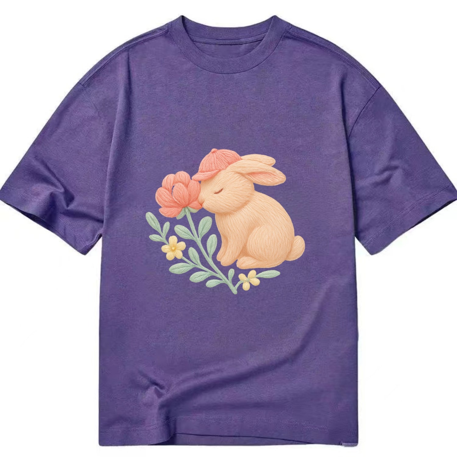 Peach Bunny - Classic T-shirt - Purple