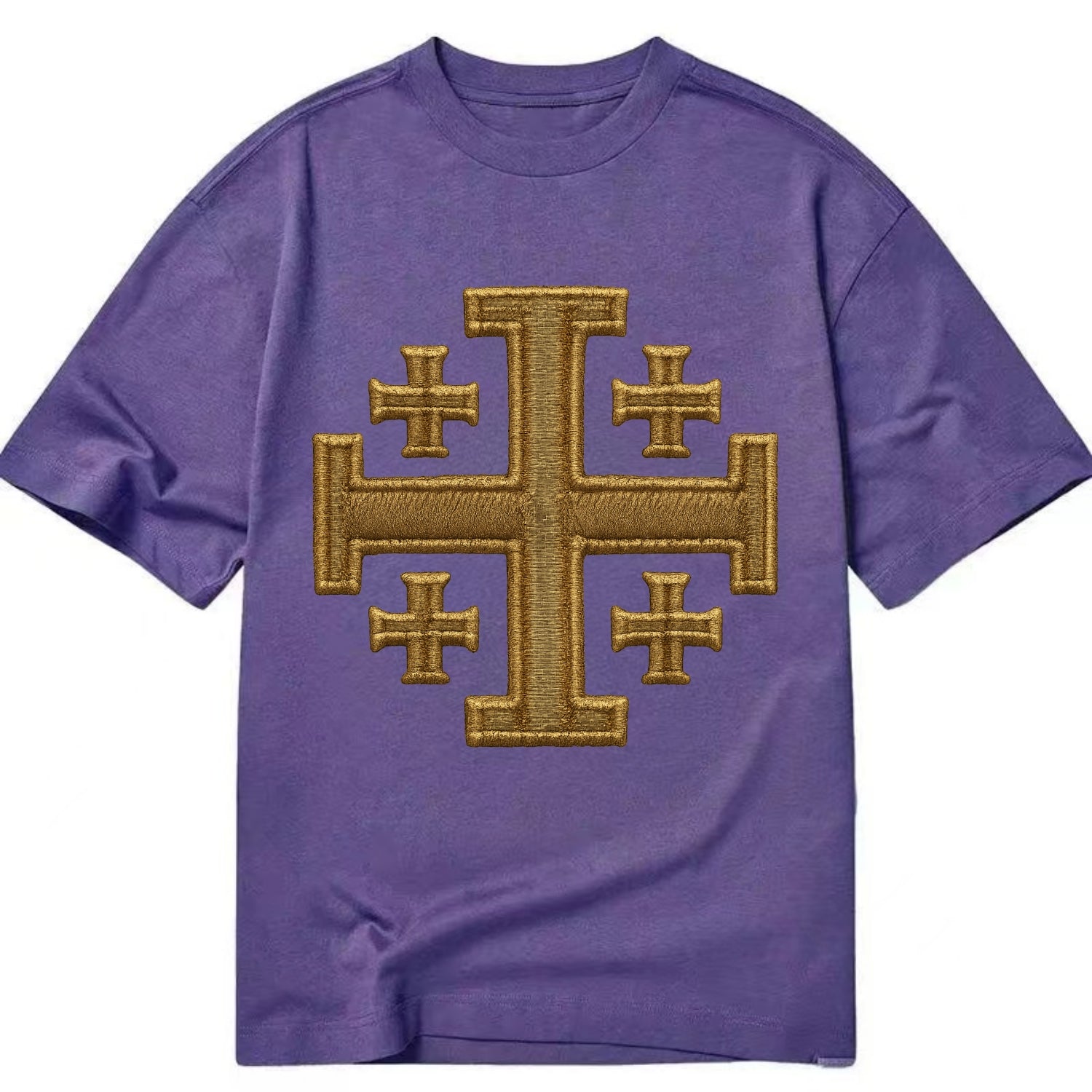 Jerusalem Cross  - Classic T-shirt - Purple