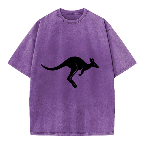 Kangaroo leaping across outback - Vintage T-shirt