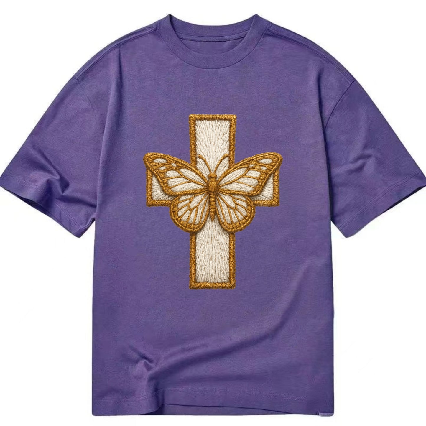 Resurrection Cross  - Classic T-shirt - Purple