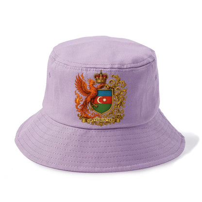 Azerbaijan Fire Phoenix Emblem  - Bucket Hat - Purple